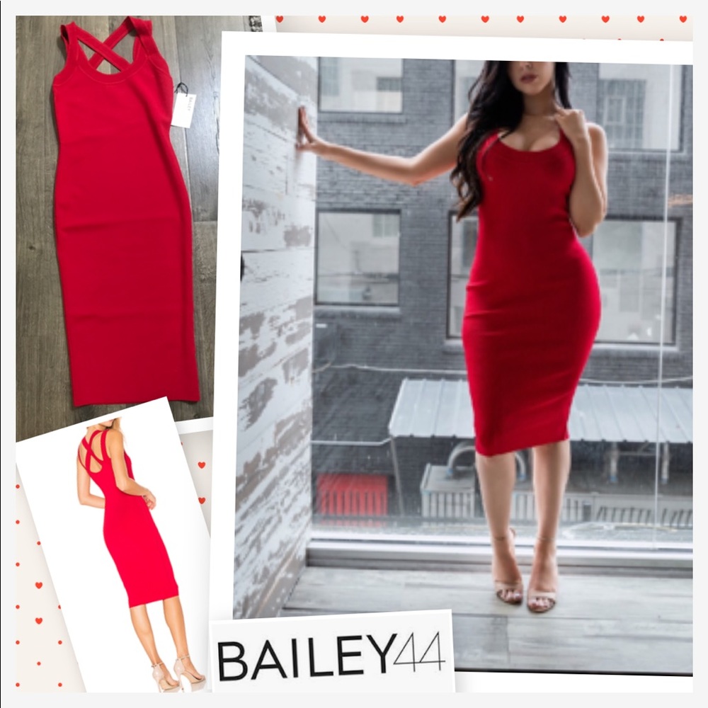 🆕 Bailey 44 Sexy Red Midi Dress❤️ - Picture 1 of 8